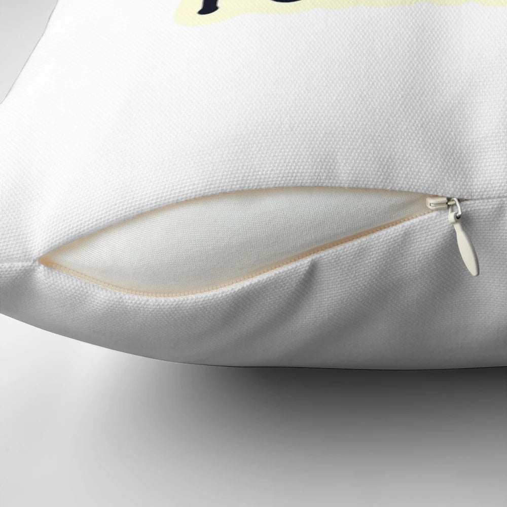 Cute and cozy pillow featuring a purr-sonist cat design, perfect for any cat lover.