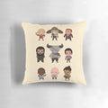 Dragon Age Inquisition themed decorative pillow with characters from the game