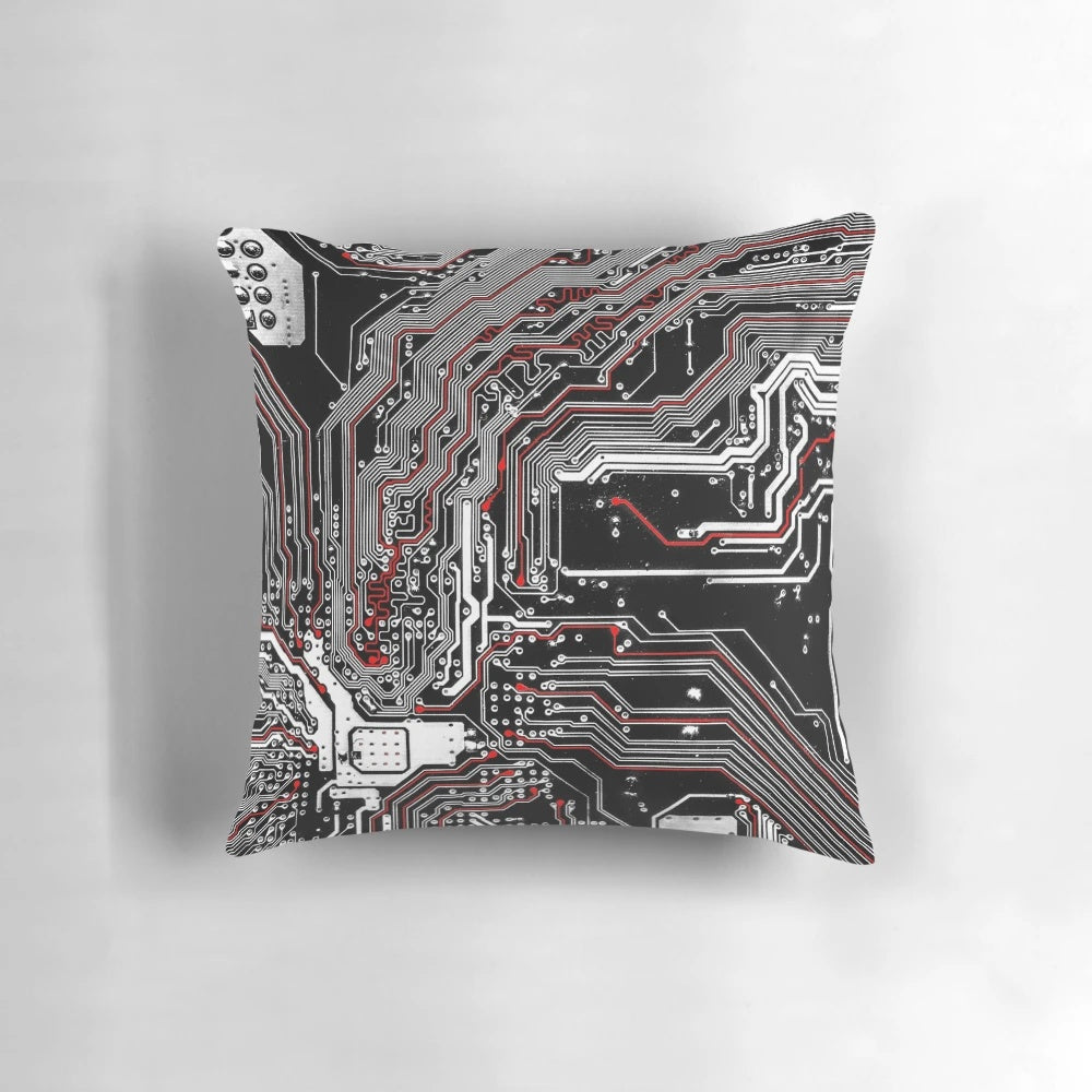 Closeup image of a computer motherboard chipset