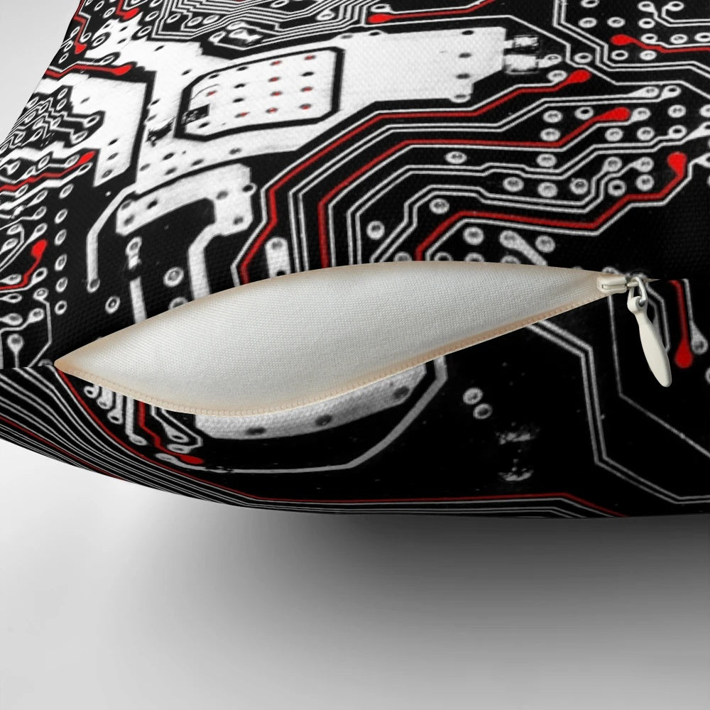 Closeup image of a computer motherboard chipset