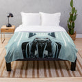 Cyber girl inspired plush blanket with anime-style design