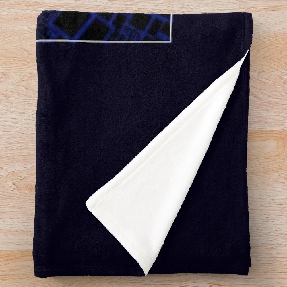 Ghost in the Shell inspired plush blanket with cyberpunk and anime design