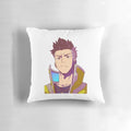 Cyberpunk-inspired decorative pillow featuring the character David
