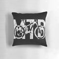 Mountain bike cycling pillow featuring a cyclist on a mountain bike