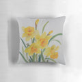 Daffodil-patterned pillow with a soft, comfortable design