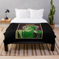 Dafoe's evil laugh plush blanket with a pop art style