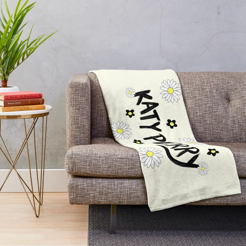 Katy Perry Daisies-inspired plush blanket with floral design