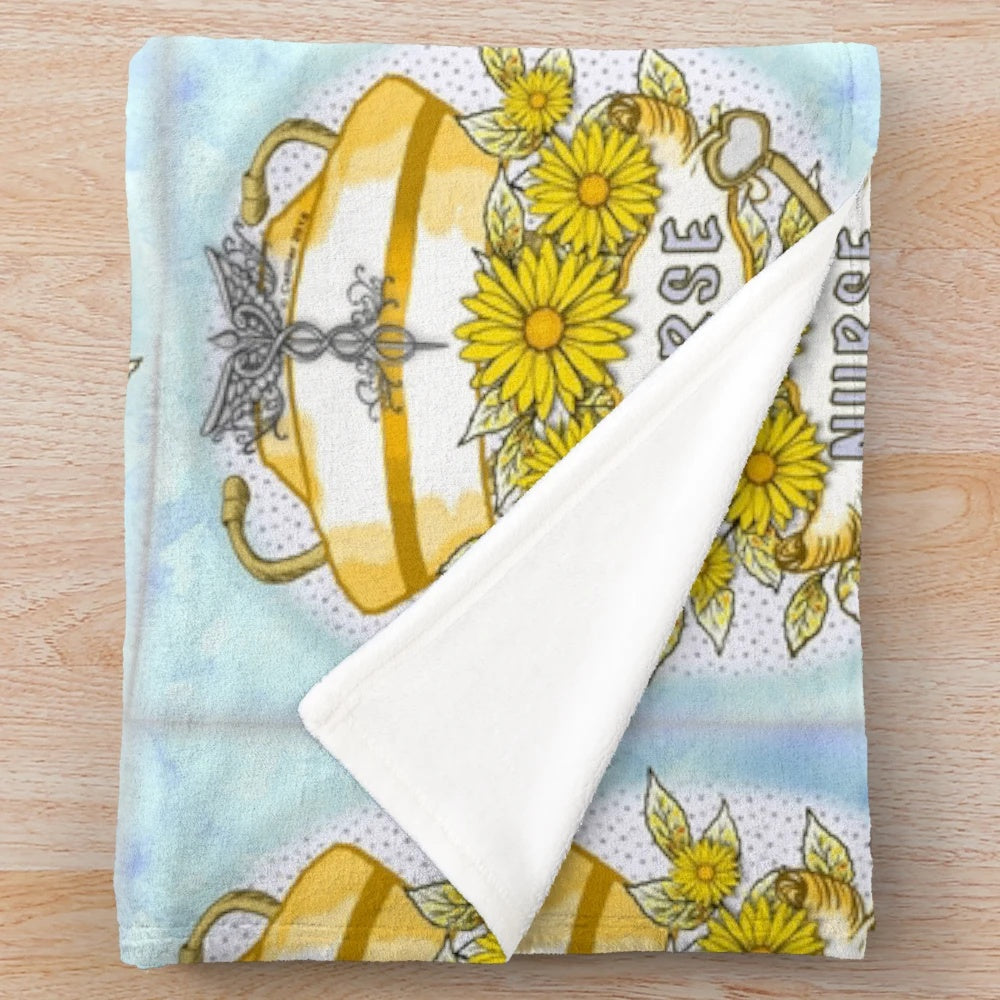 Daisy caduceus nurse plush blanket