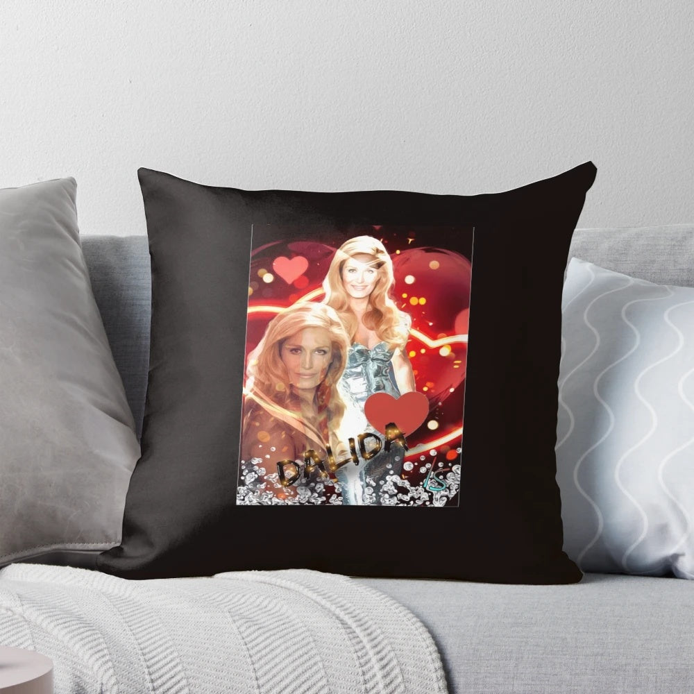 Dalida-themed decorative pillow for comfortable home decor