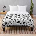 Dalmatian spots plush blanket for cozy home decor