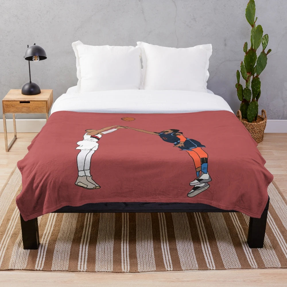 Damian Lillard and Paul George Inspired Plush Blanket