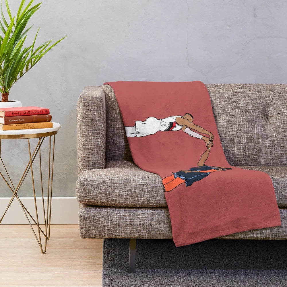 Damian Lillard and Paul George Inspired Plush Blanket