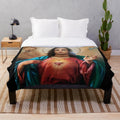 Damiano David as Jesus plush blanket, Maneskin fan art