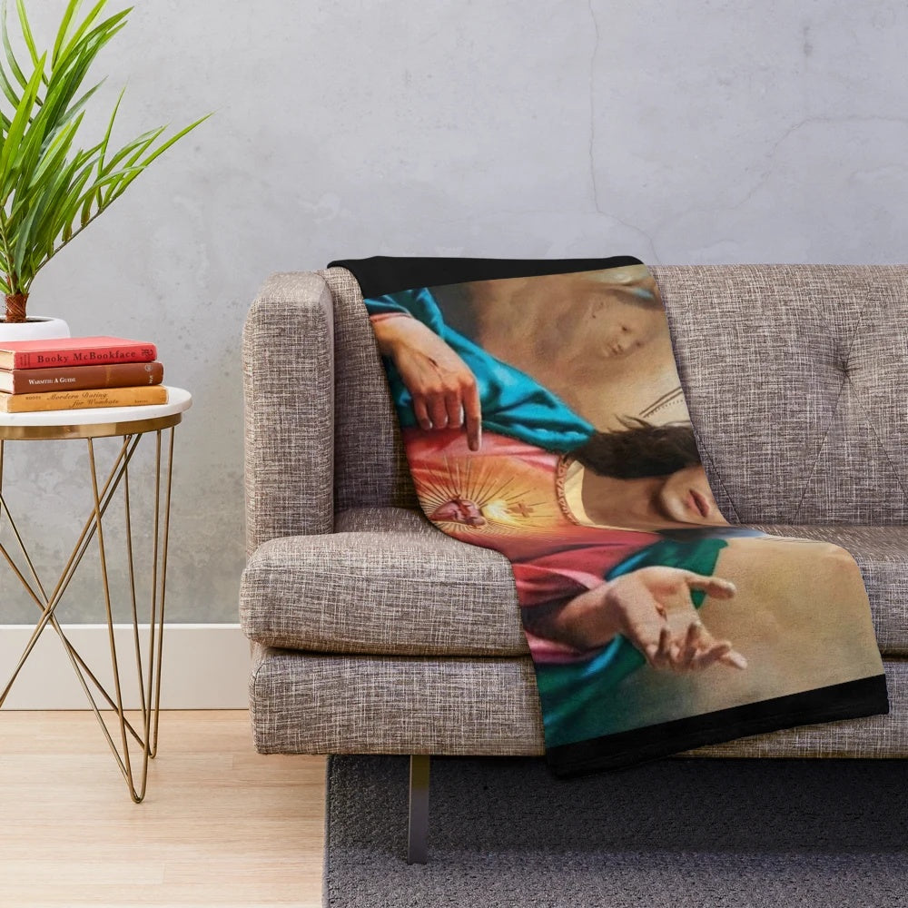 Damiano David as Jesus plush blanket, Maneskin fan art