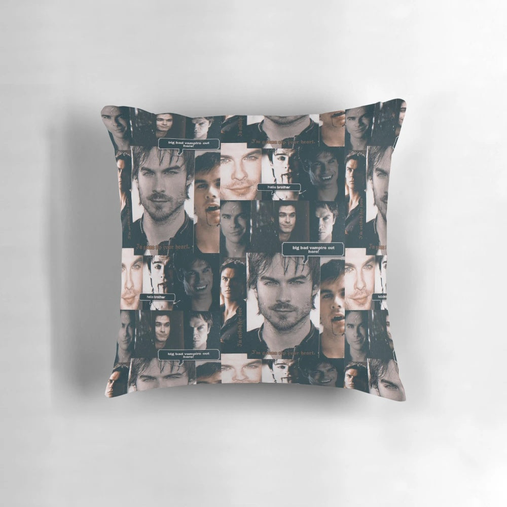 Damon Salvatore collage artwork featuring the character from The Vampire Diaries