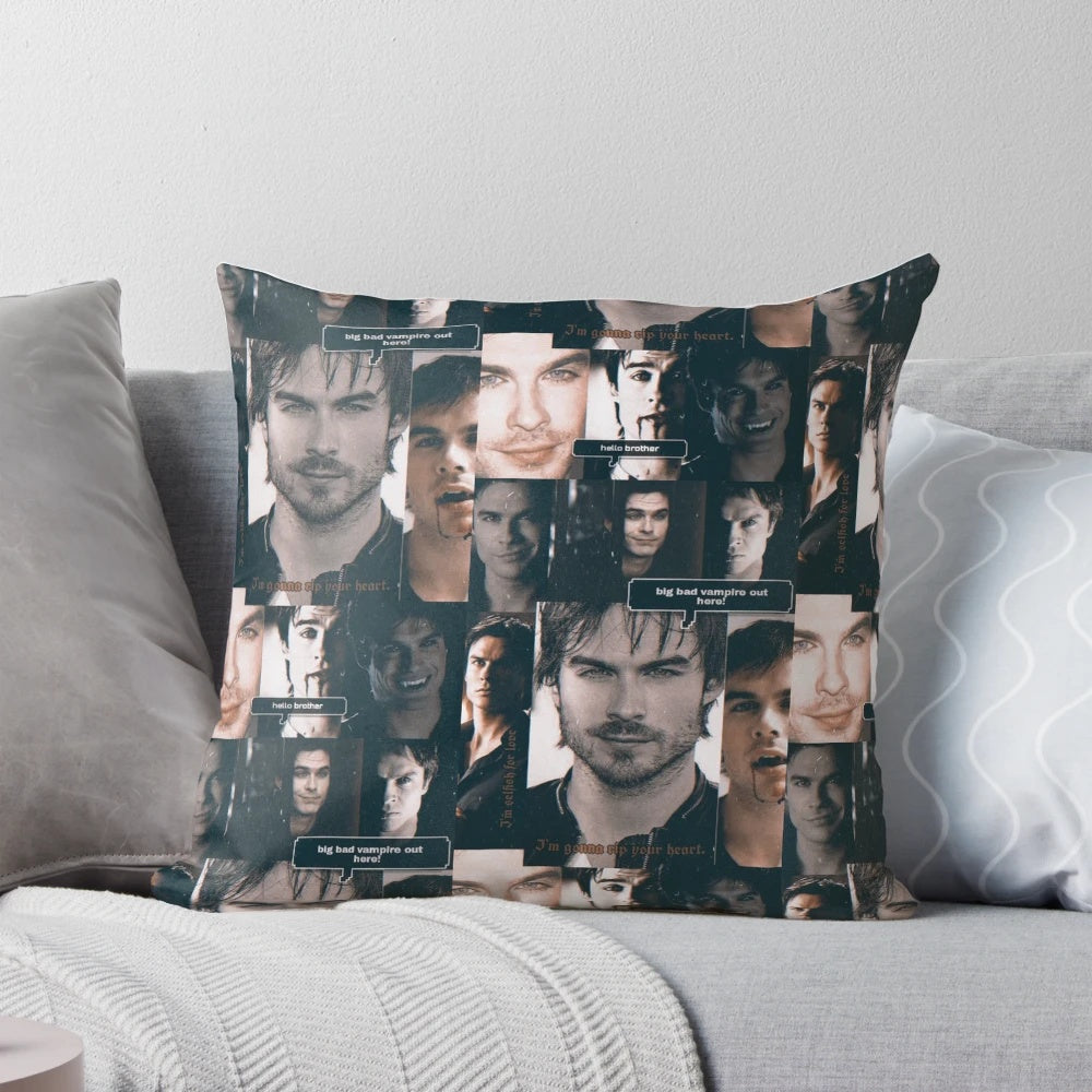 Damon Salvatore collage artwork featuring the character from The Vampire Diaries