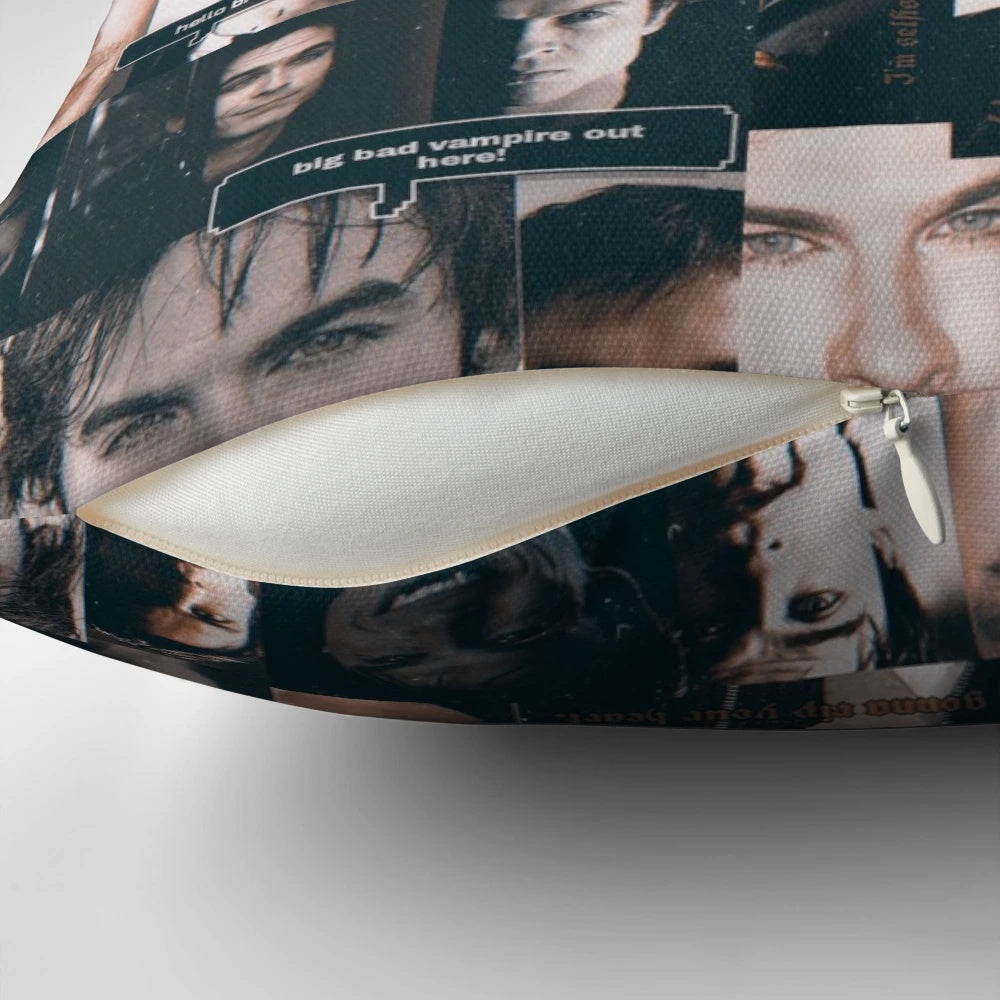 Damon Salvatore collage artwork featuring the character from The Vampire Diaries