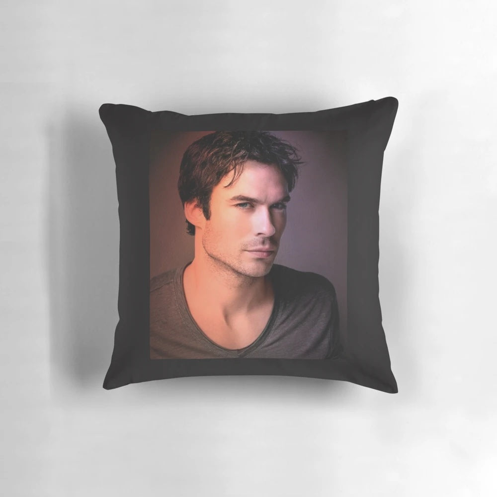 Damon Salvatore and Ian Somerhalder inspired decorative pillow for Vampire Diaries and The Originals fans