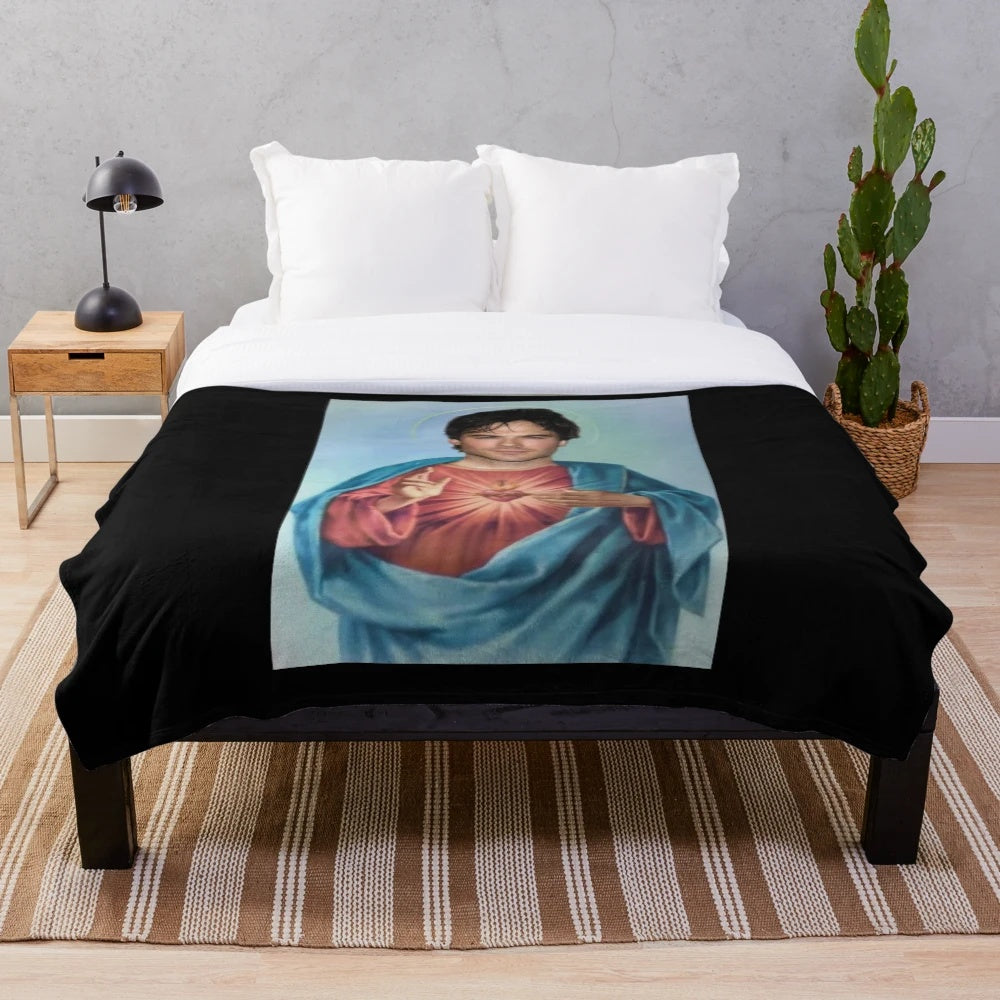 Damon Salvatore inspired plush blanket