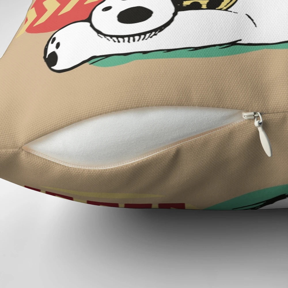 Dandadan anime-themed lucky granny pillow with cute cat design