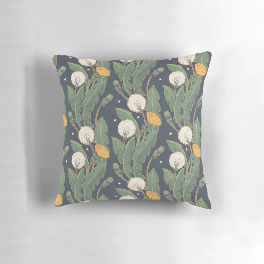 Soft, comfortable pillow cover featuring a beautiful dandelion seamless pattern design.