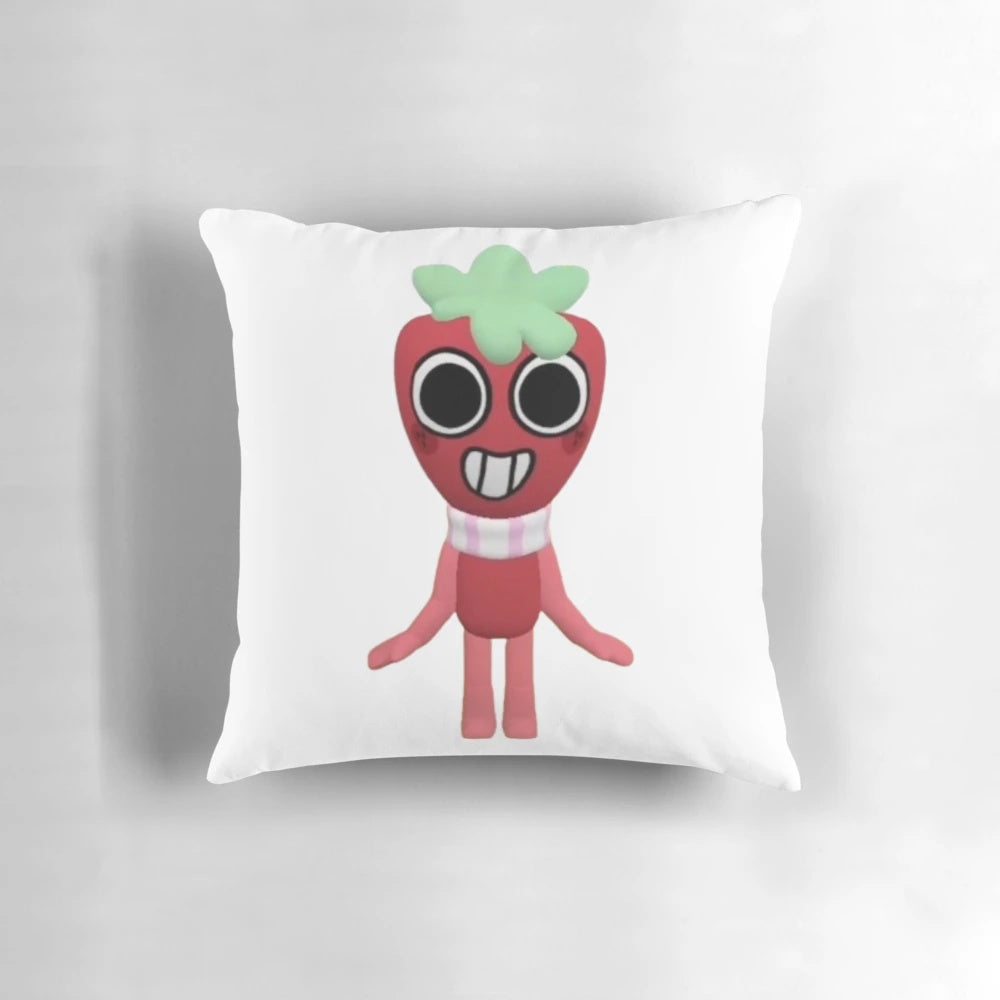 Dandy's World Sprout Pillow featuring a vibrant, nature-inspired botanical design