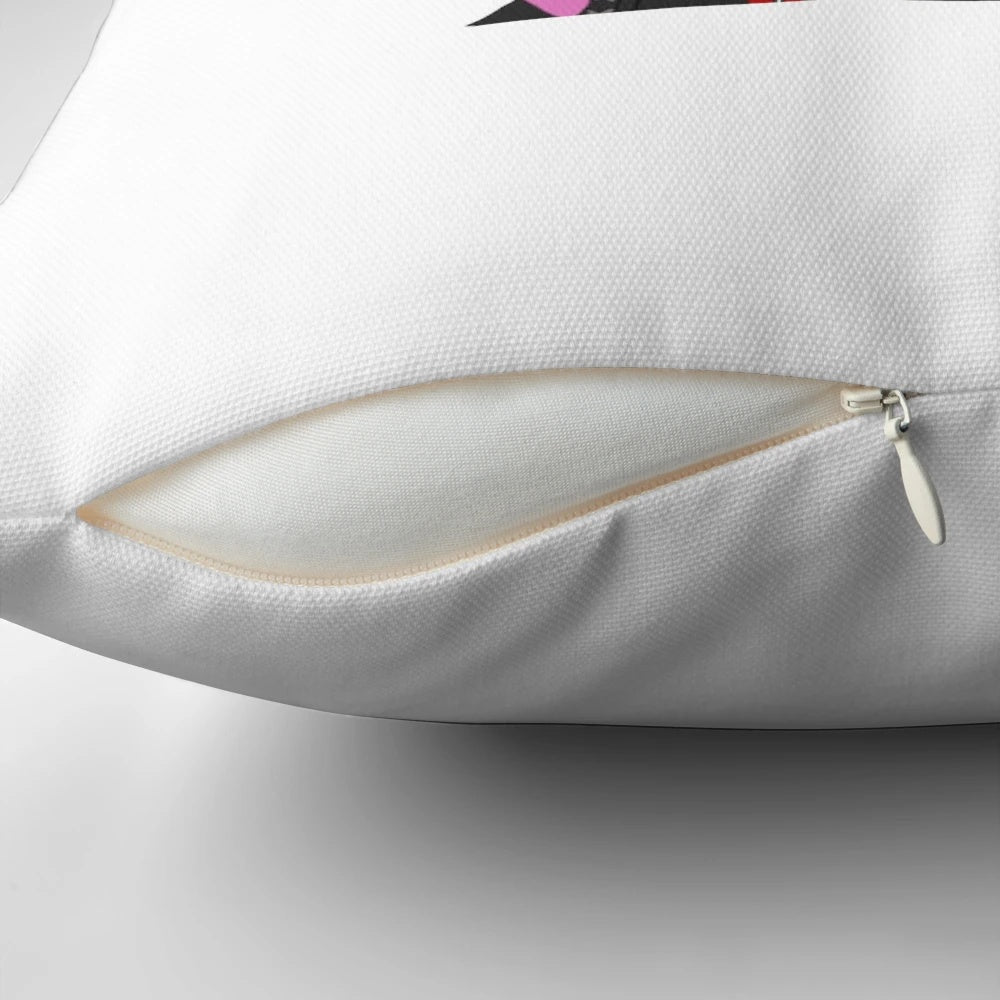Sonia and Gundham from Danganronpa 2 on a colorful, high-quality pillow