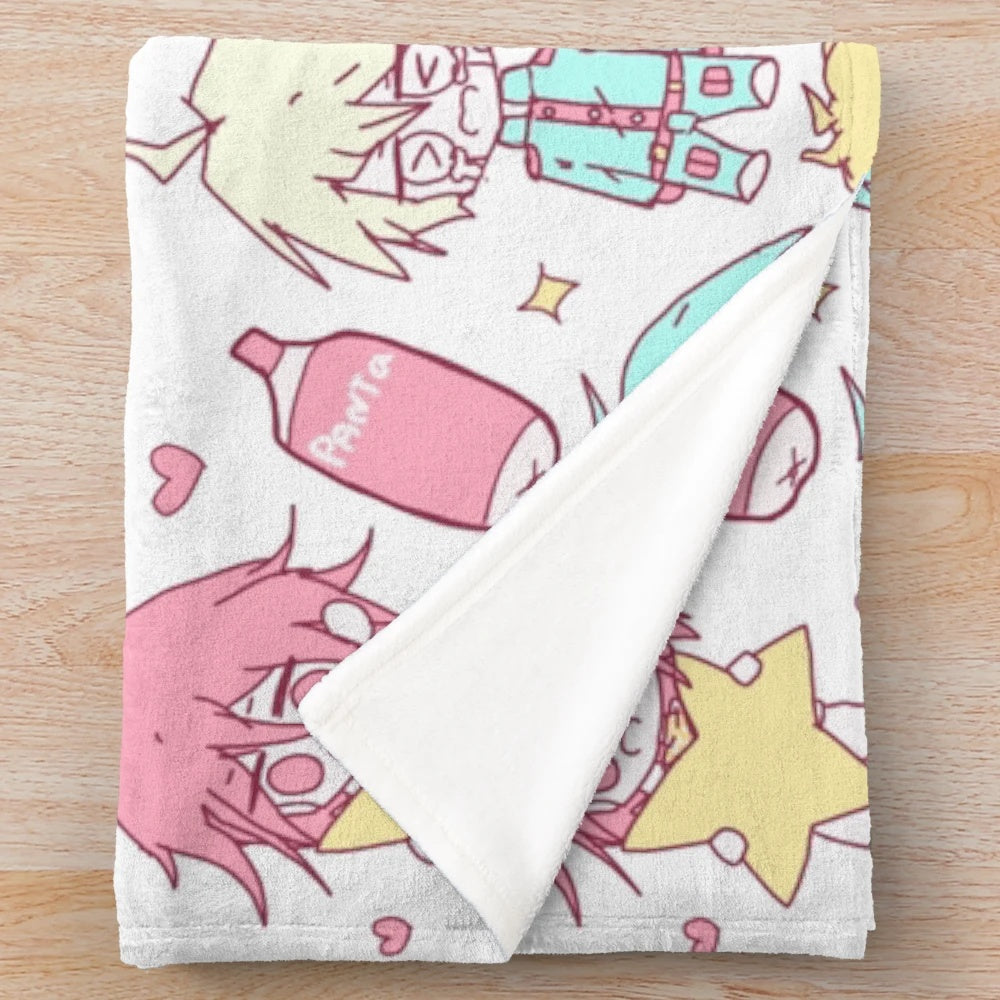 Danganronpa V3 inspired plush blanket featuring popular characters