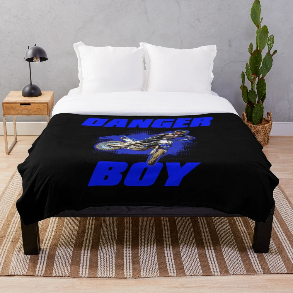 Dangerboy 38 motocross and supercross fan art plush blanket