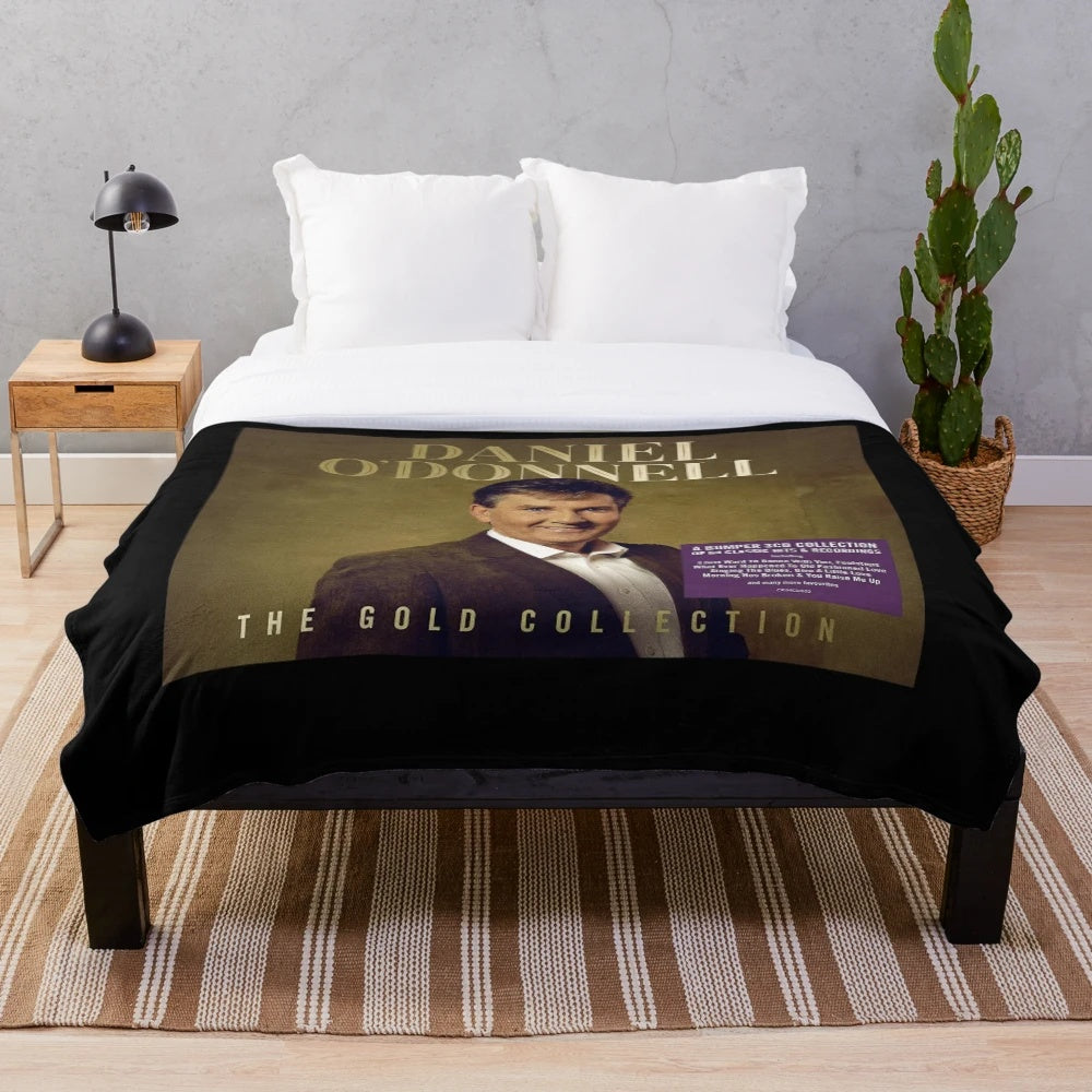Daniel O'Donnell Inspired Plush Blanket featuring the Gold Collection album cover art