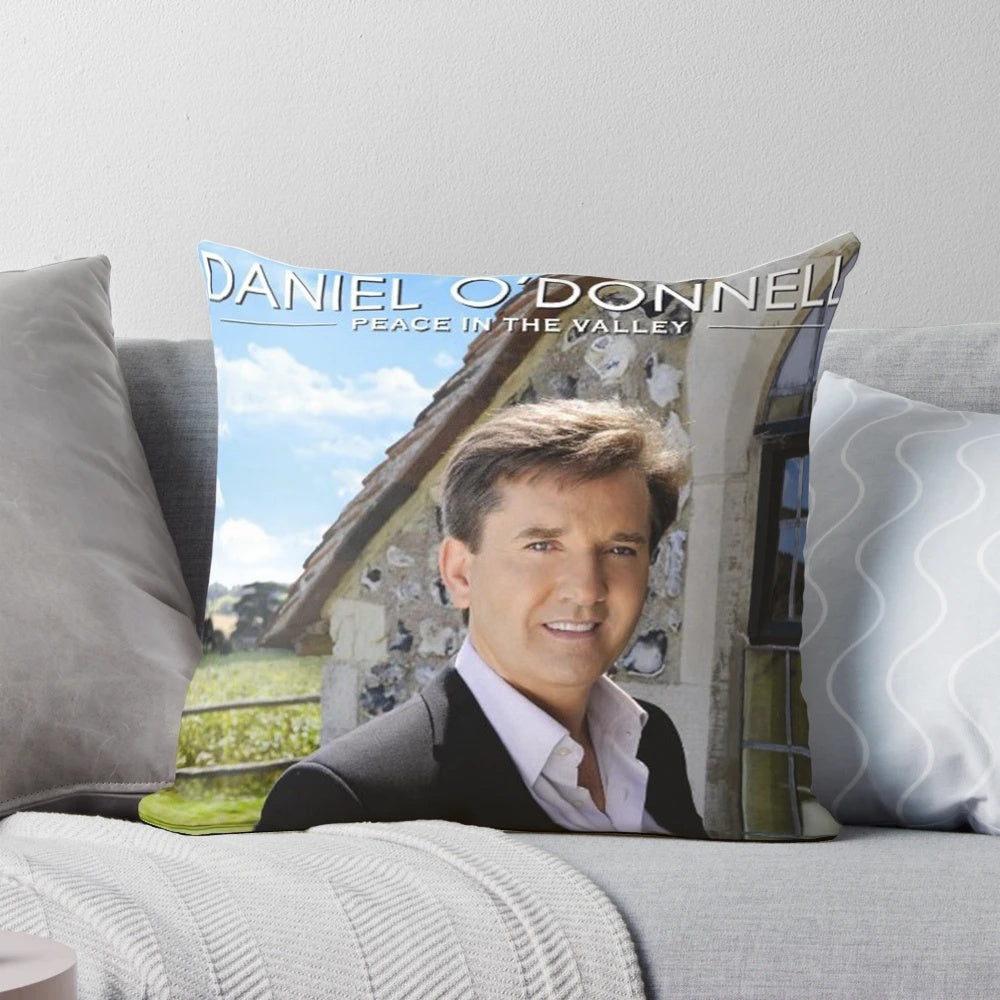 Daniel O'Donnell Peace in the Valley Pillow, featuring the renowned Irish singer's album cover art