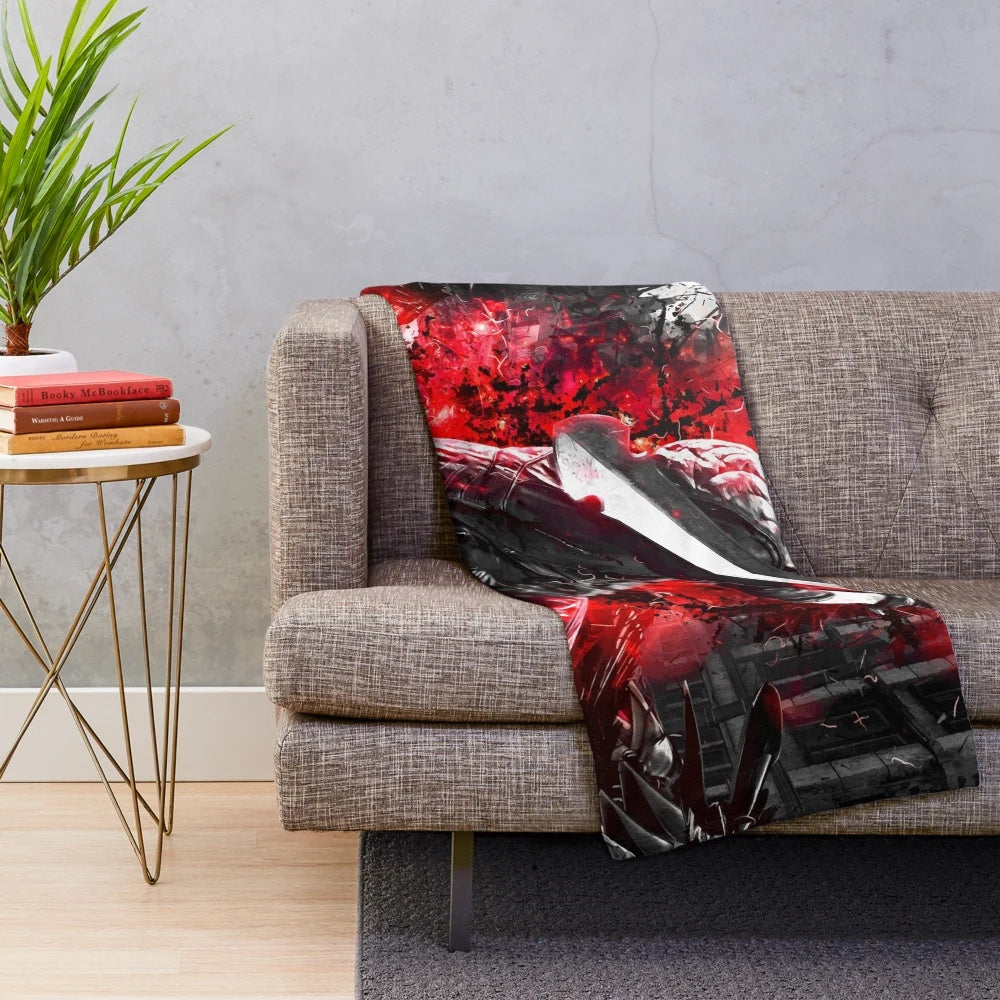 Soft, cozy plush blanket featuring Dante from the video game Devil May Cry 5