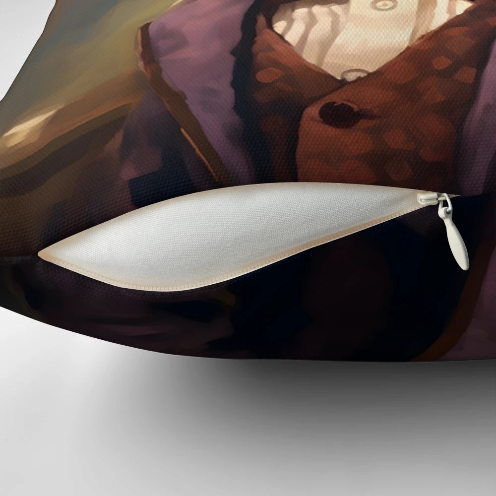 Artistic portrait illustration of a mouse in a suit and tie, perfect for office and home decor.