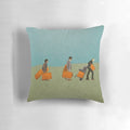 Darjeeling Limited inspired decorative pillow with Wes Anderson's signature style