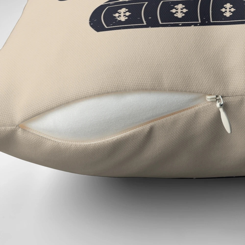 Dark academia-inspired pillow with a cat silhouette and the quote "Ignorance Killed the Cat"