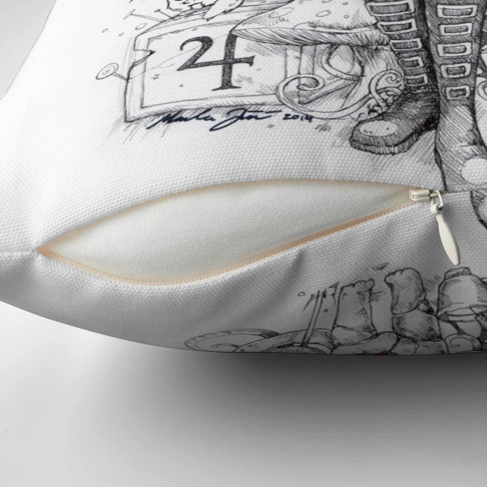 Dark fantasy 'Wonderland Shattered' throw pillow inspired by Alice: Madness Returns