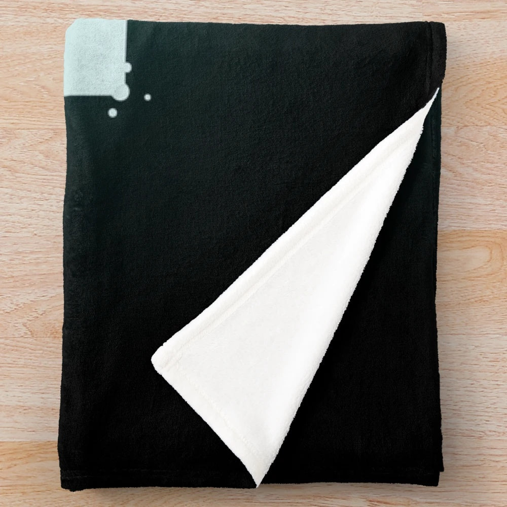 Dark and mysterious plush blanket with occult and demonic design elements