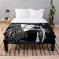 Dark Bloom Yuno Inspired Plush Blanket featuring the yandere character from Mirai Nikki