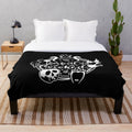 Dark and enchanting Disney-inspired plush blanket featuring Disney villains