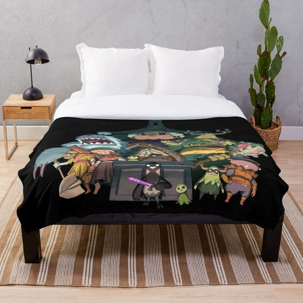 Death's Door video game inspired plush blanket featuring a crow