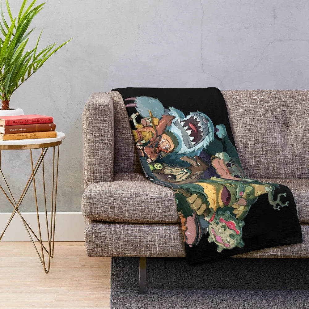 Death's Door video game inspired plush blanket featuring a crow