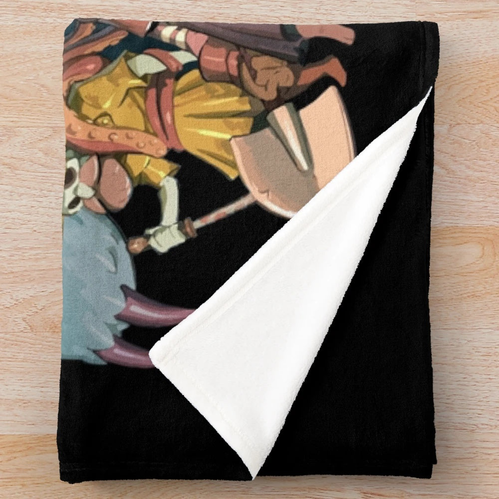 Death's Door video game inspired plush blanket featuring a crow