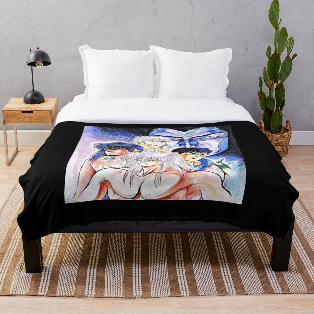 Dark fantasy inspired plush blanket featuring Bastard Destroyer of Darkness design
