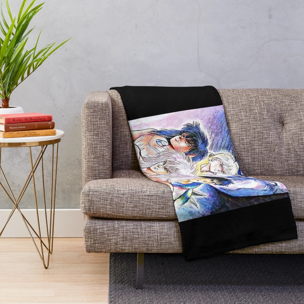 Dark fantasy inspired plush blanket featuring Bastard Destroyer of Darkness design