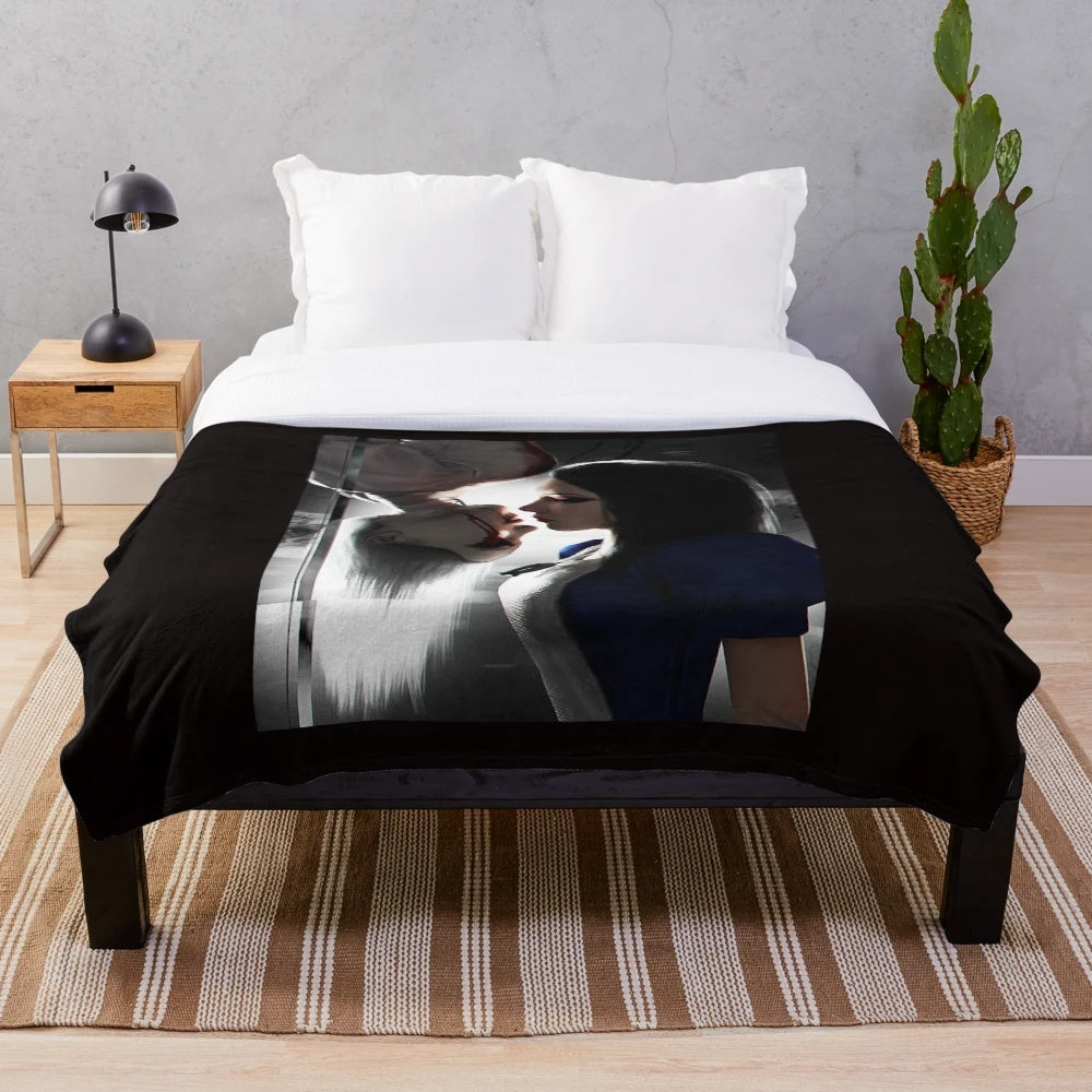 Dark fantasy plush blanket featuring Alice: Madness Returns characters and imagery