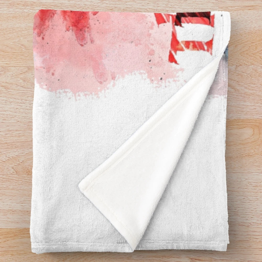 The Crow plush blanket featuring the iconic crow imagery