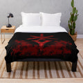 Dark Knight inspired fantasy plush blanket with claymore sword design