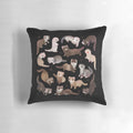 A plush, dark ferret pillow with a sable coat, perfect for ferret lovers and home decor.