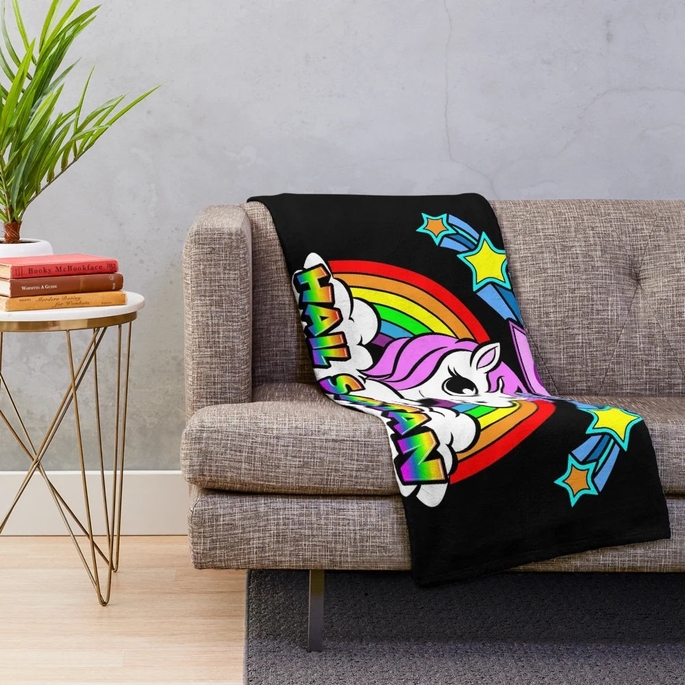 Dark satanic plush blanket with demonic design