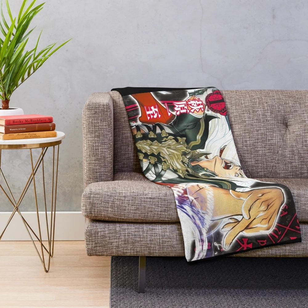 Dark Schneider inspired anime plush blanket